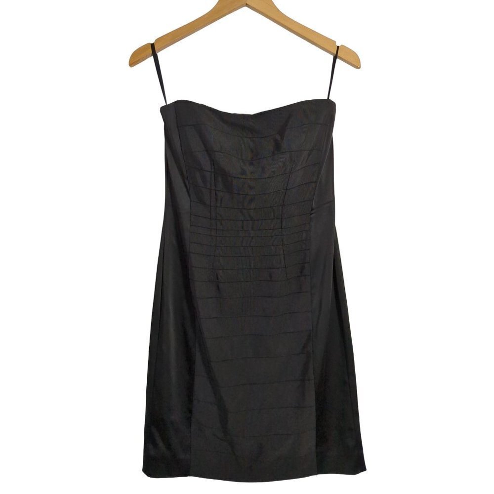 Ann Taylor Cocktail Dress Womens 2 Black Strapless Special Event Occasion Formal